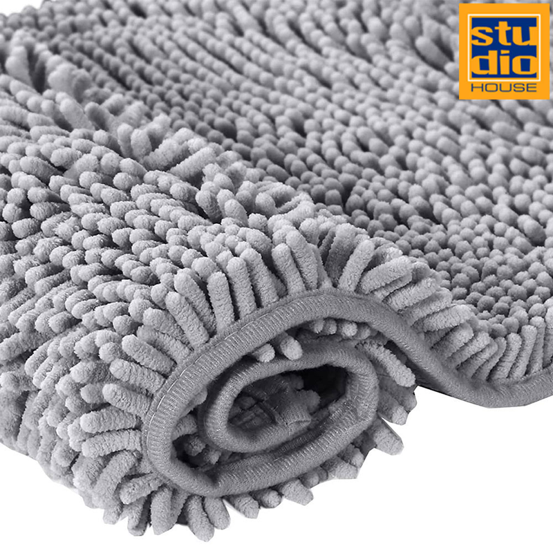Studio house chenille bath mat anti-slip 50x80cm navy, , medium image number null