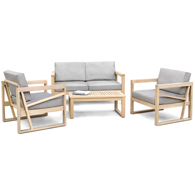 Garden living room white set of 4, , medium