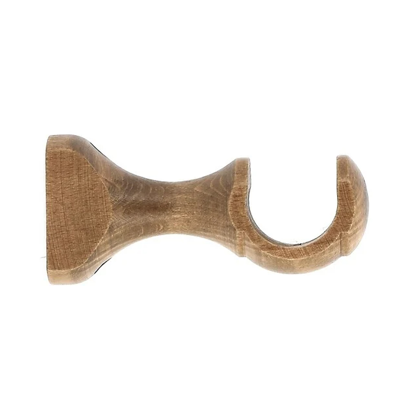Mobois wooden curtain rod support hook d.35 oak-null