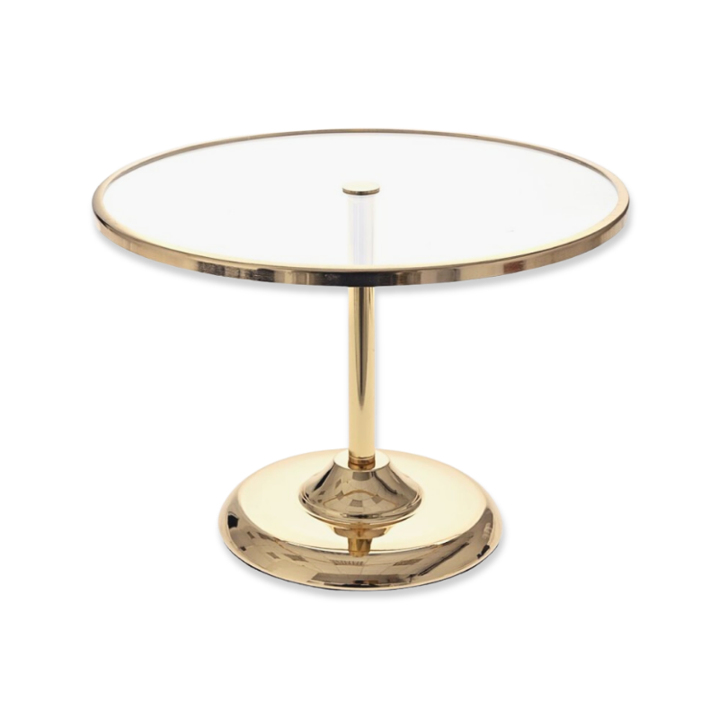 Ai glass footed plate with gold base 35x25cm, , medium-null