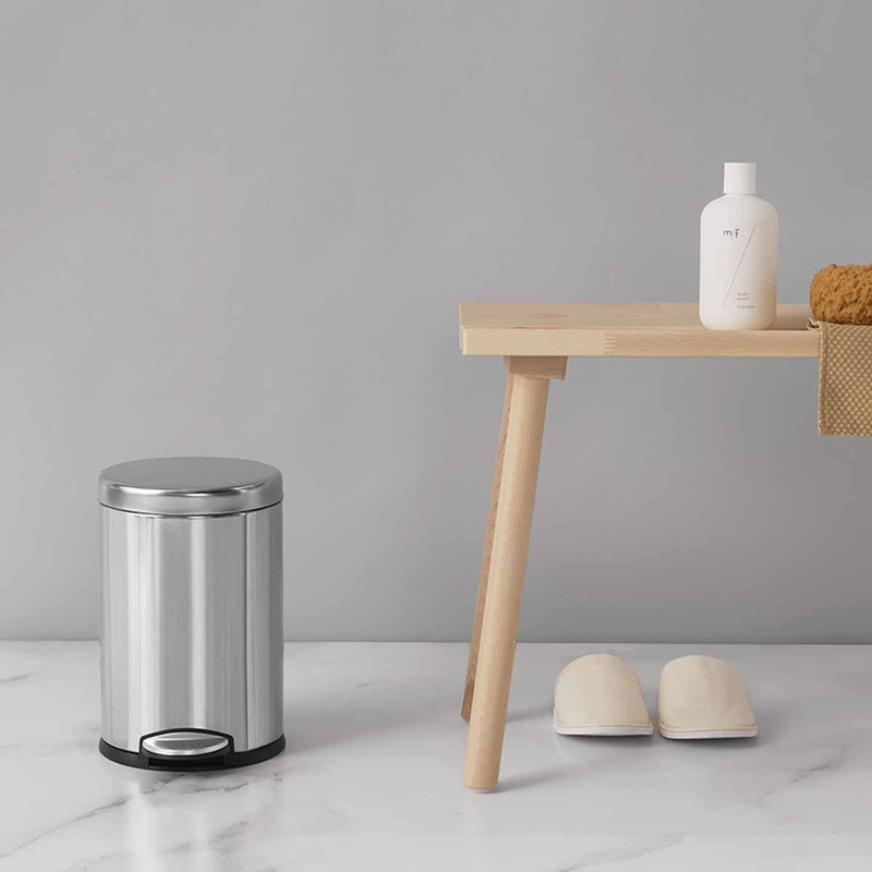 Simplehuman round pedal bin 4.5l - brushed stainless steel, , medium image number null