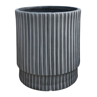 Fiber clay pot 44x44x47.5cm - dark grey, , medium