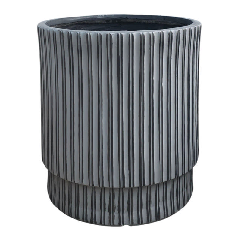 Fiber clay pot 44x44x47.5cm - dark grey, , medium-null