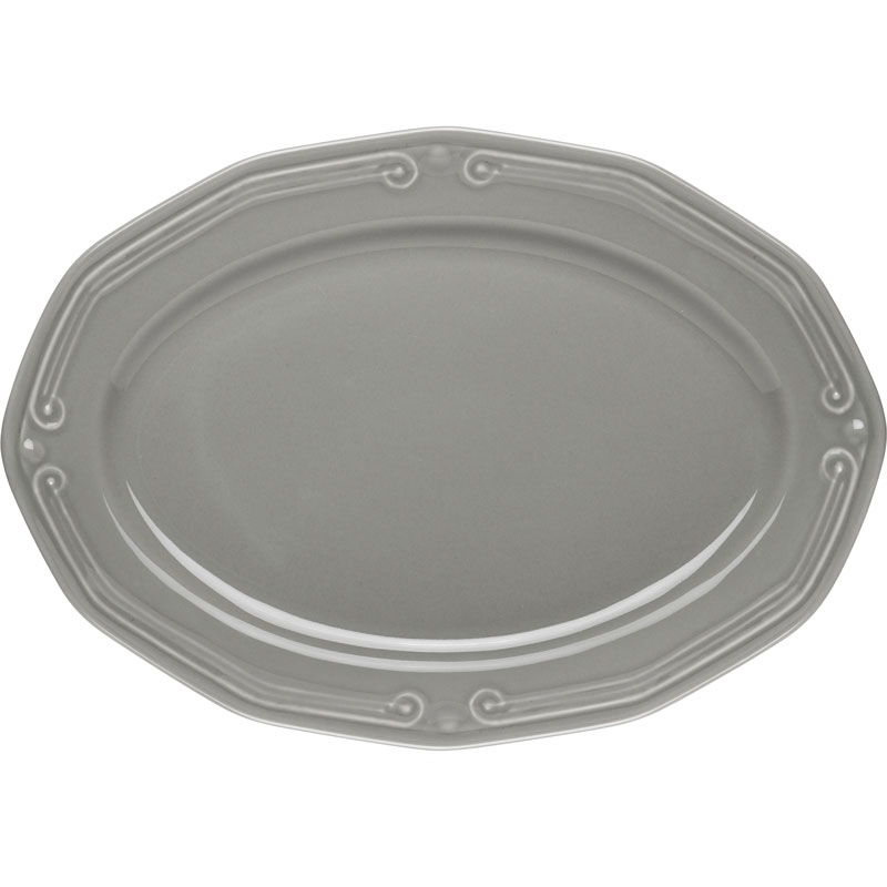 Athenee platter oval 36cm grey, , medium-null