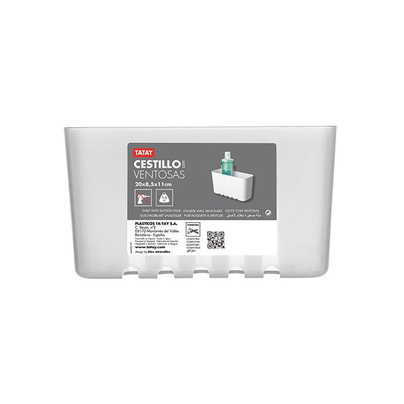 Tatay small corner basket suction glace, , medium-null