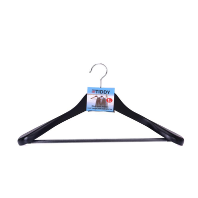 Wooden coat hanger pvc -  black, , medium