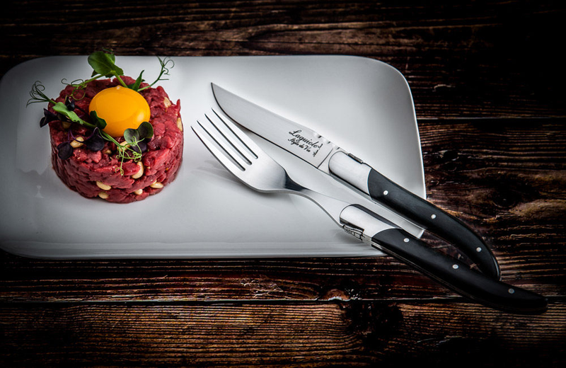 Laguiole luxury line set of 6 steak knives black ebony wood, , medium-null