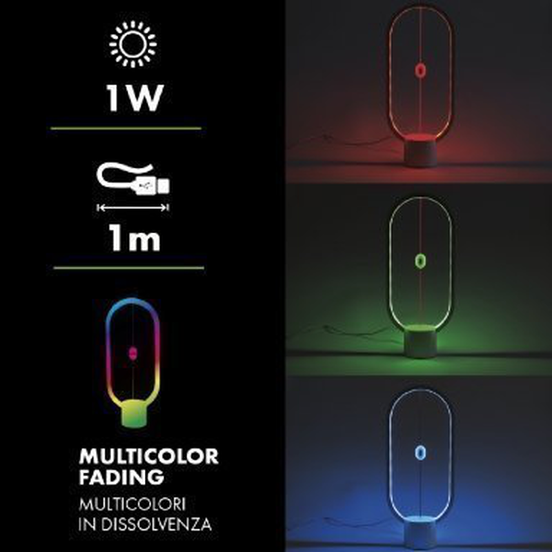 Gbc on clessy rgbw led table lamp USB powered 55lm, , medium-null