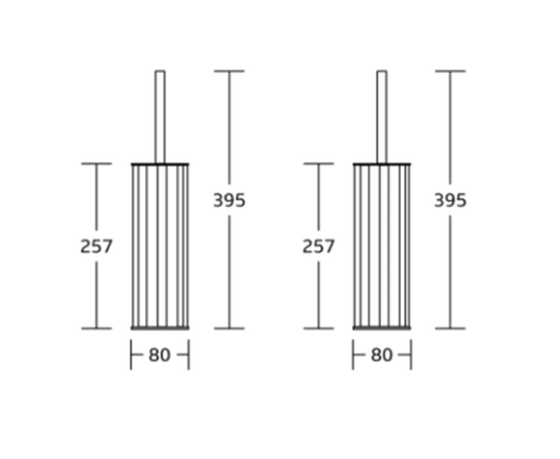 Product image: Black round toilet brush, , medium-null