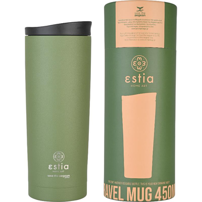 Estia travel mug 450ml - dark green, , medium
