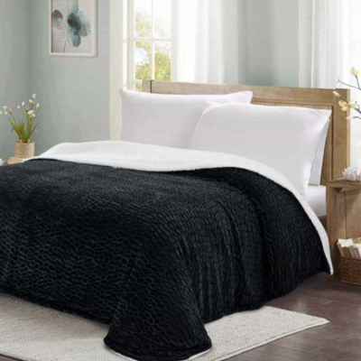 Lamb blanket  #bq2, Black, medium