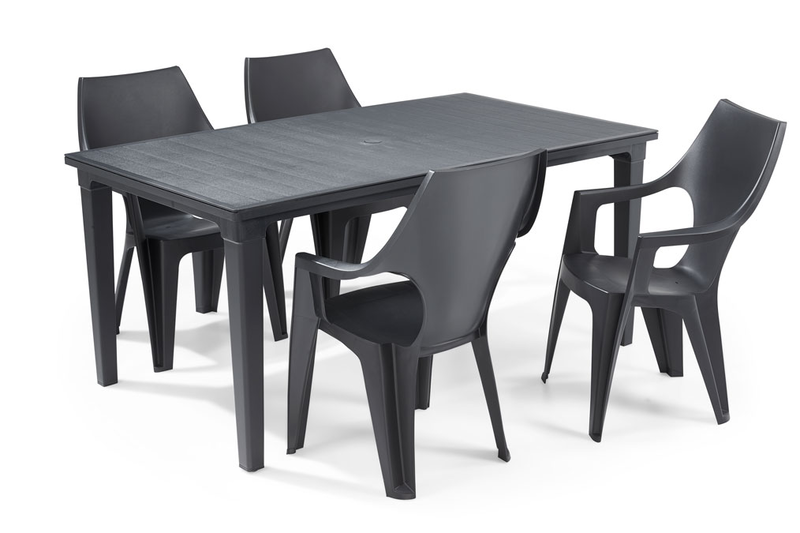 Keter dante outdoor chair  57x57x89cm - anthracite, , medium image number null