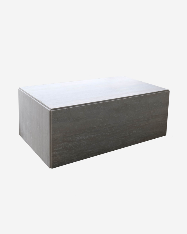 Marble coffee table / rectangle / mat, , medium-null