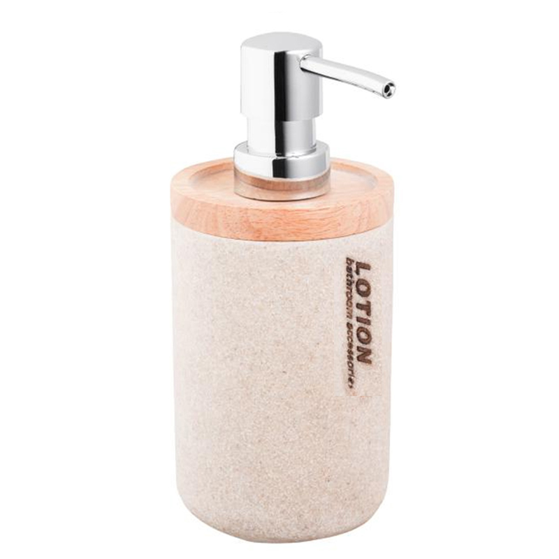 Bisk container for liquid soap 7.8x17.5cm beige-null