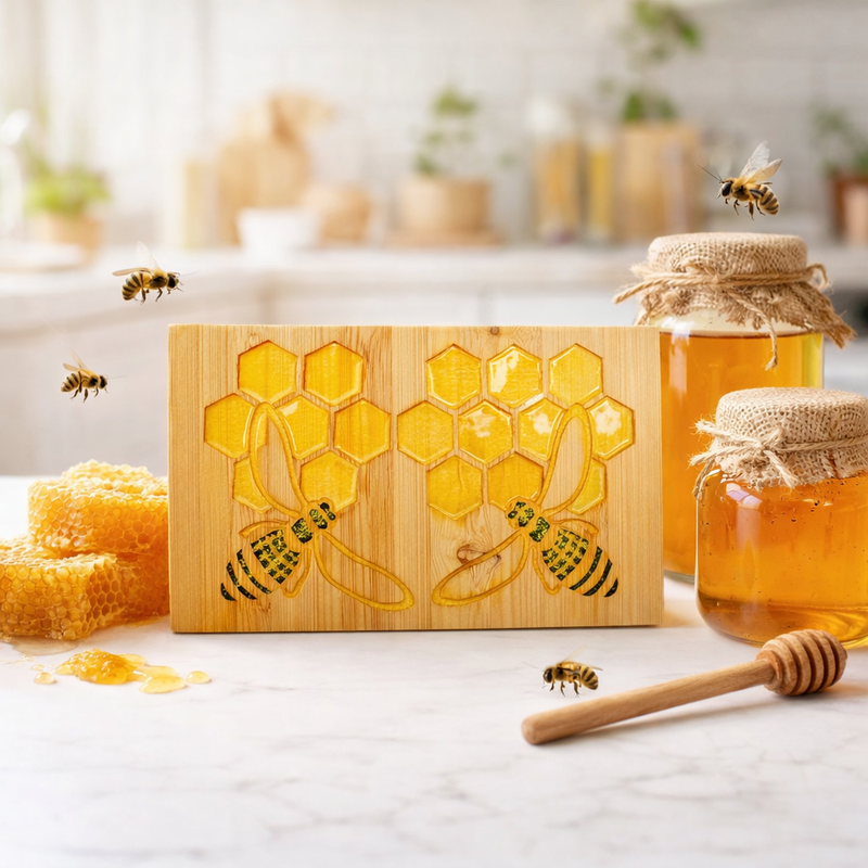 Bee & honeycomb wall art, , medium-null