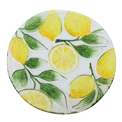 Lemons glass plate big