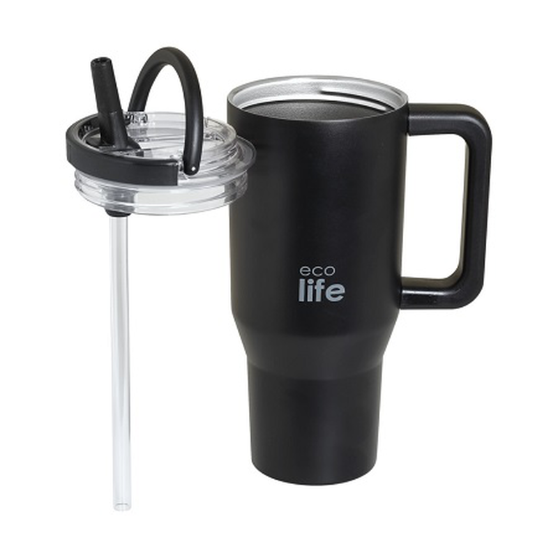 Ecolife neon tumbler 900ml black, , medium-null