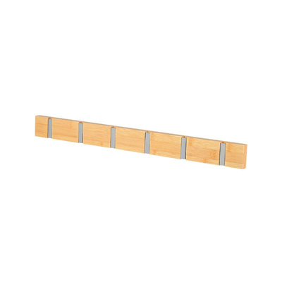 Estia foldable wooden wall hanger 6 hooks - oak, , medium