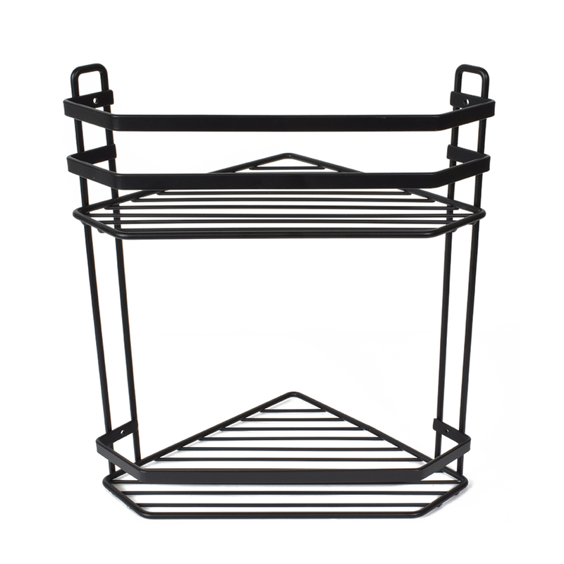 Shower corner rack' 2t black, , medium image number null