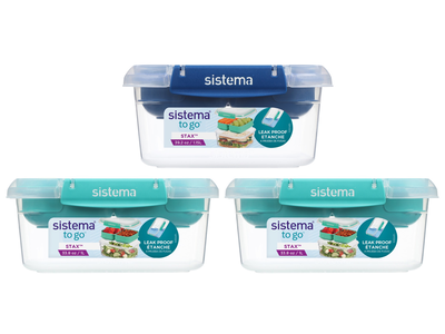 Sistema stax to go ορθογωνιο 1l συσκευασια των 3 sis82025, , medium