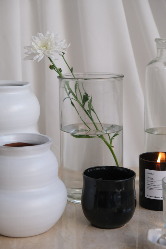Vase, cylinder, clear, , medium-null