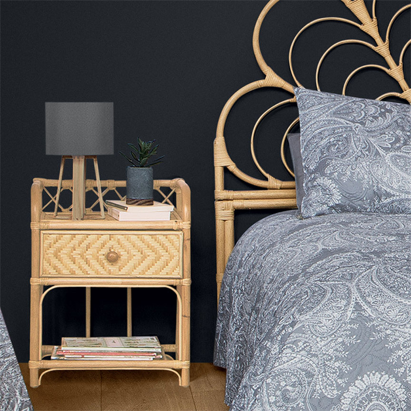 Product image: Atmosphera 'molu' 1xe27 (max.25w) table lamp wood grey ip20 ø200xh345mm, , medium-null