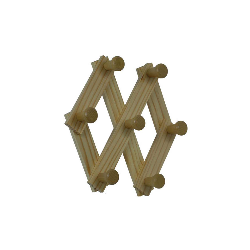 Decor hangers with 7 wood hooks, , medium-null