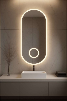 Porto oval led mirror with magnifying mirror 120x80, , medium
