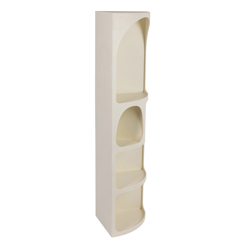 Wooden corner shelf in white, , medium image number null