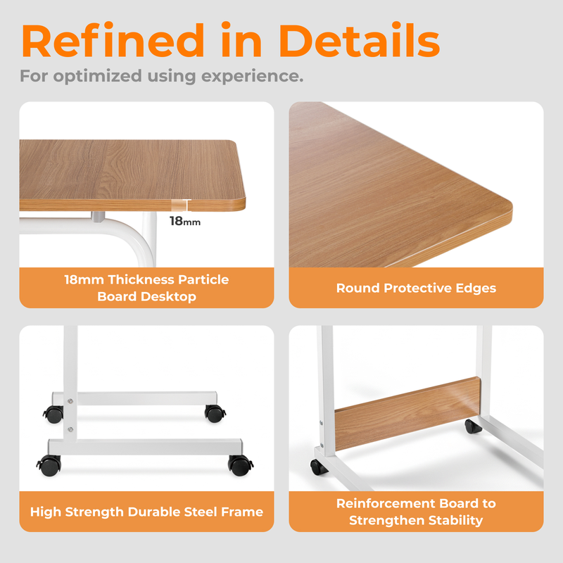 Lumivida computer tray desk mobile height adjustable 50x60cm fws10-3, , medium-null