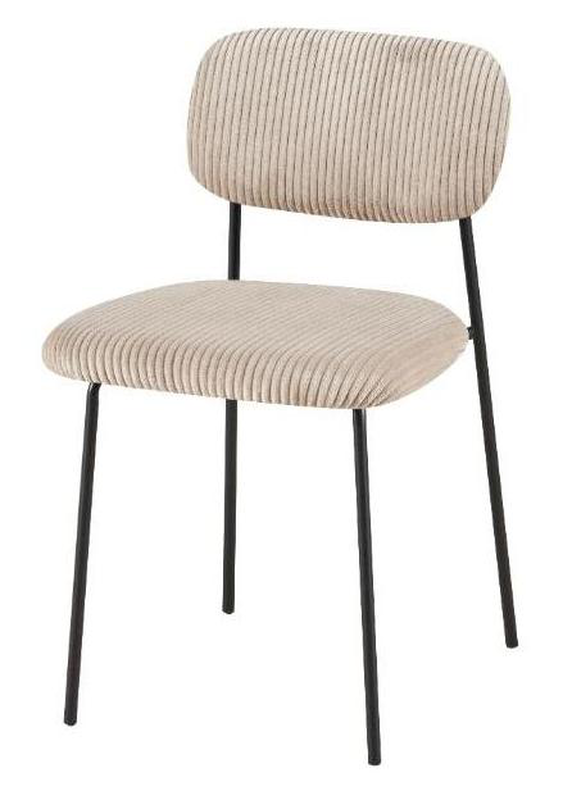 Iria corduroy dining chair - beige, , medium-null