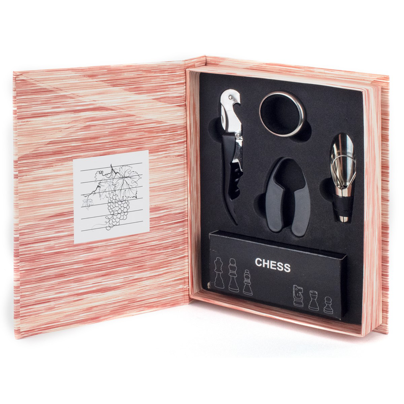 Wine accessories box and chess game -set of 4 pieces, , medium-null