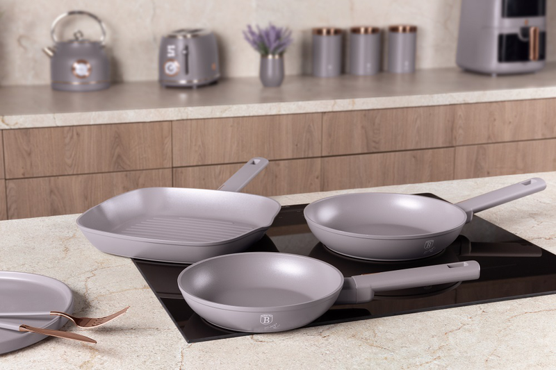 Product image: Berlinger haus σετ τηγάνια 3 τεμ και γκριλ με αντικολλητική επίστρωση, taupe collection bh-8109, , medium-null