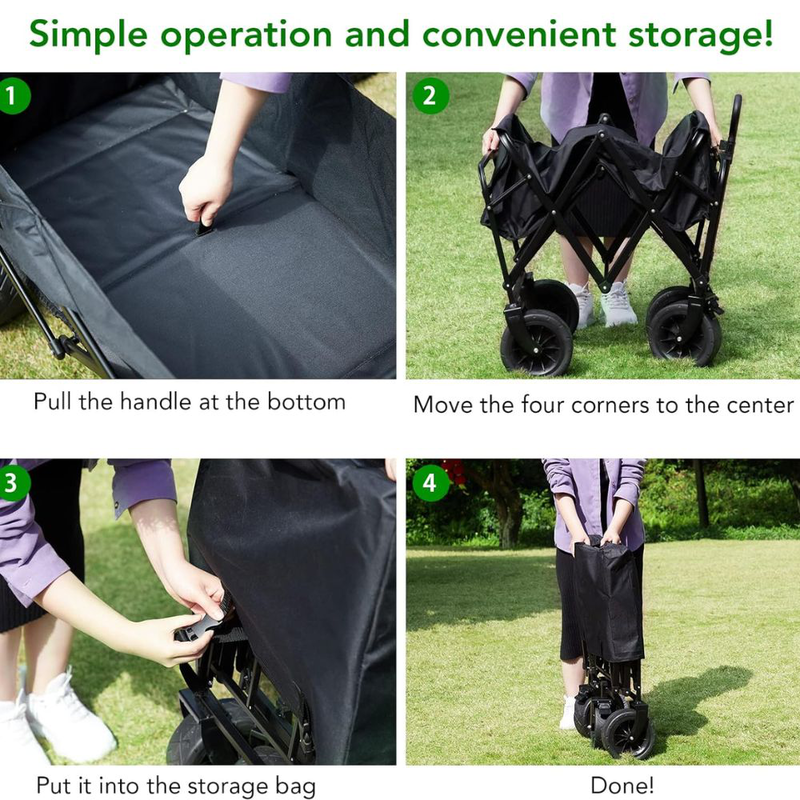 Product image: Πτυσσόμενο πολυλειτουργικό καρότσι με ρόδες, ρυθμιζόμενη λάβη & αντοχή έως 150kg, , medium-null