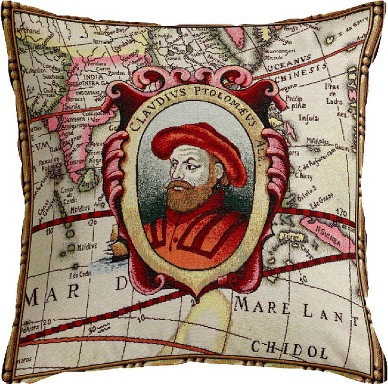 Product image: Decorative claudius ptolemy throw pillow-null