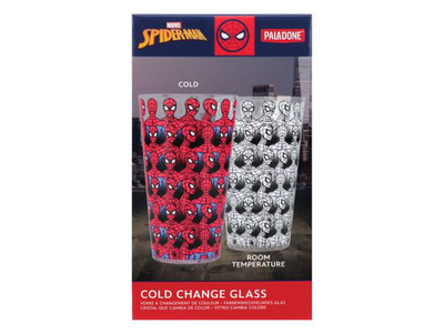 Paladone spiderman cold change glass 400ml, , medium