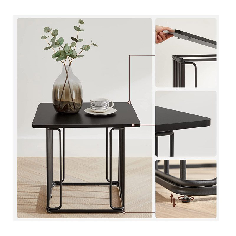 Product image: Σετ βοηθητικά μεταλλικά τραπεζάκια 50 x 50 x 45 cm 2 τμχ vasagle let330b16, , medium-null