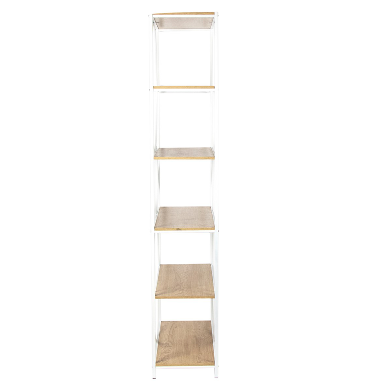 White metal and wood shelf, , medium image number null