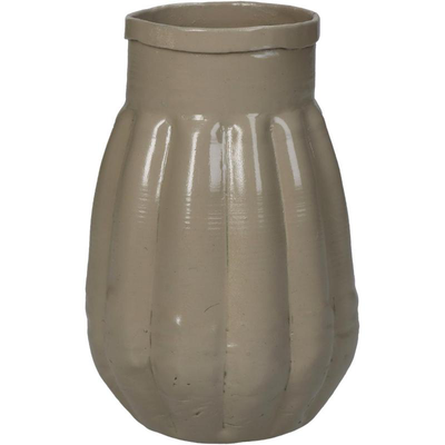 Vase aluminium 8x8x11cm - ivory, , medium