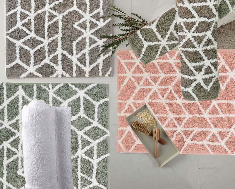 Bath mat with design 50x80cm - pink, , medium-null