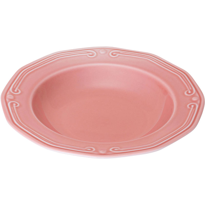 Athenee πιατο βαθυ 23cm πορσελανη ροζ, , medium