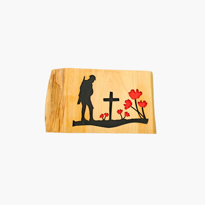 Soldier & cross remembrance wall art, , medium
