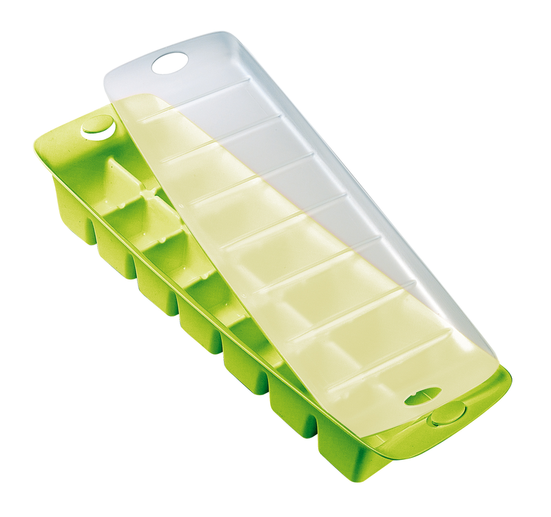 Ice cube tray with lid 30x10.5x5cm - green, , medium-null