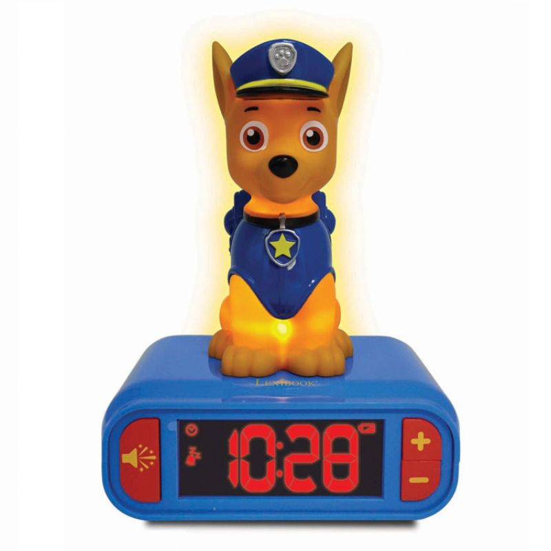 Lexibook paw patrol digital clock with light and sound – lcd screen and melodies rl800pa, , medium-null