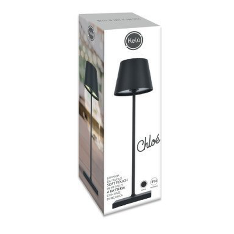 Kelu chloe USB-c rechargeable ip54 table lamp 200lm 4400mAh black, , medium-null