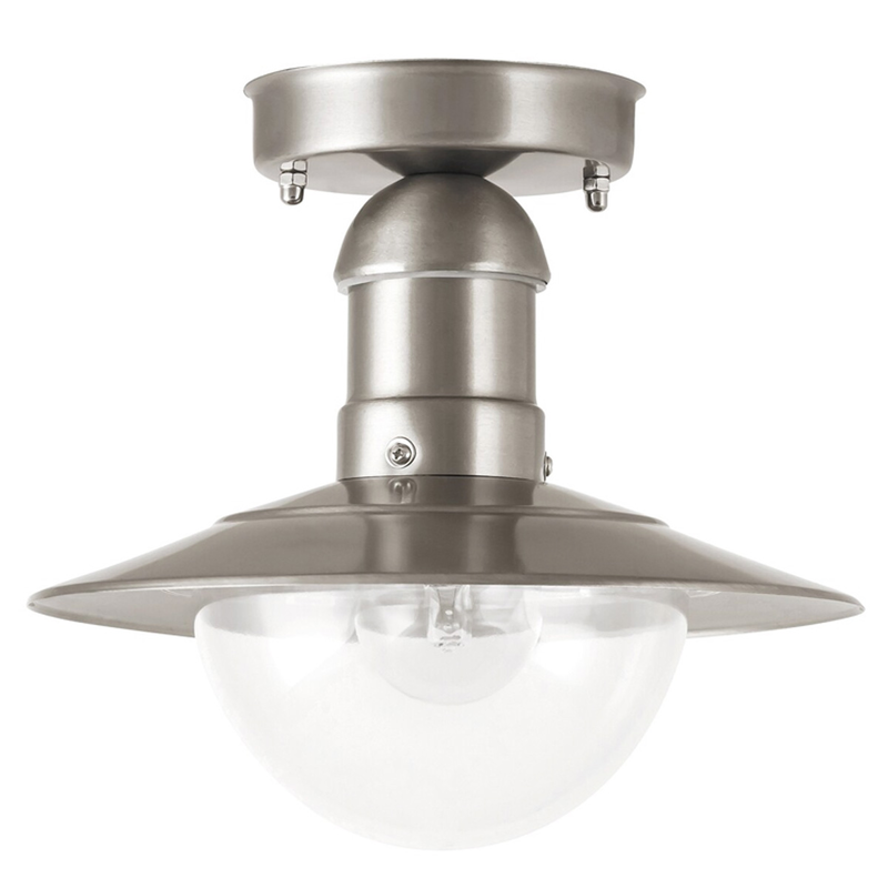 Oslo outdoor ceiling light e27 60w ip44 s/s, , medium-null