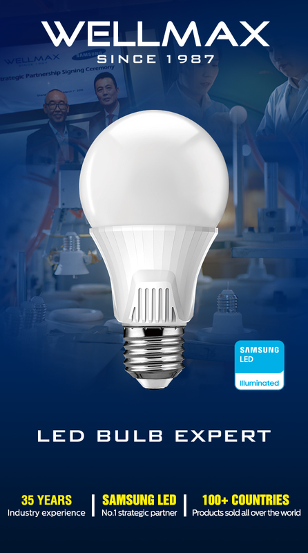 Wellmax-samsung  led lamp - [a50-5w-6500k-450lm] [e27] [2-pcs], , medium image number null
