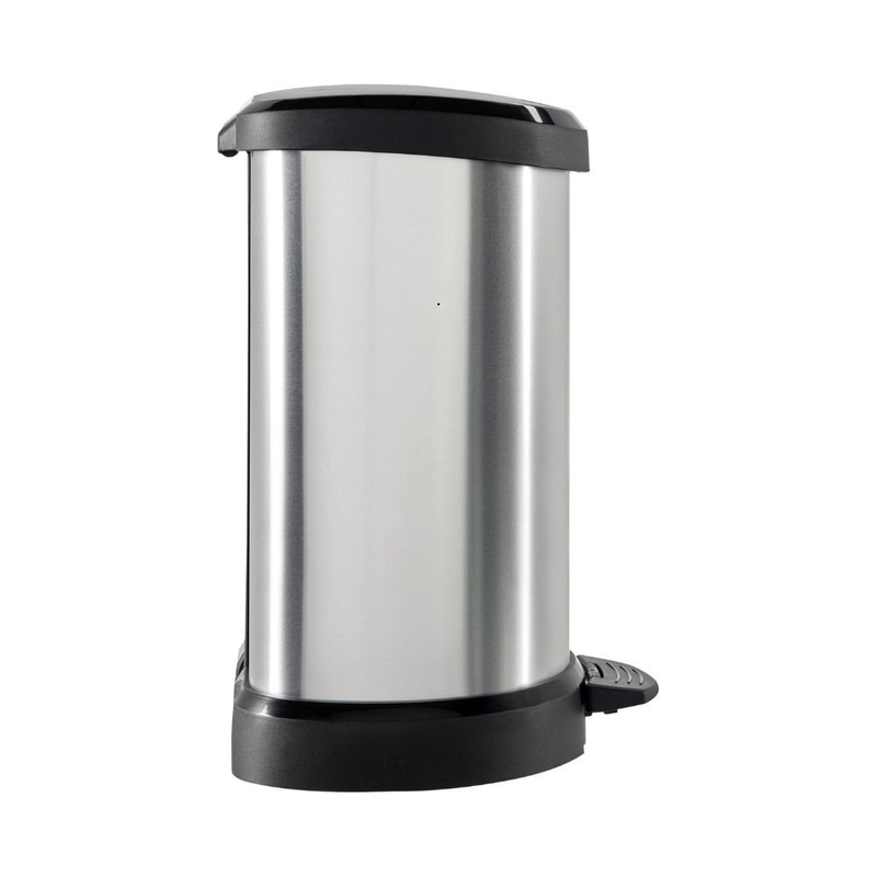 Product image: Curver deco κάδος απορριμμάτων με πεντάλ, μεταλλική όψη, ανθεκτικός & εύκολος στο καθάρισμα, , medium-null