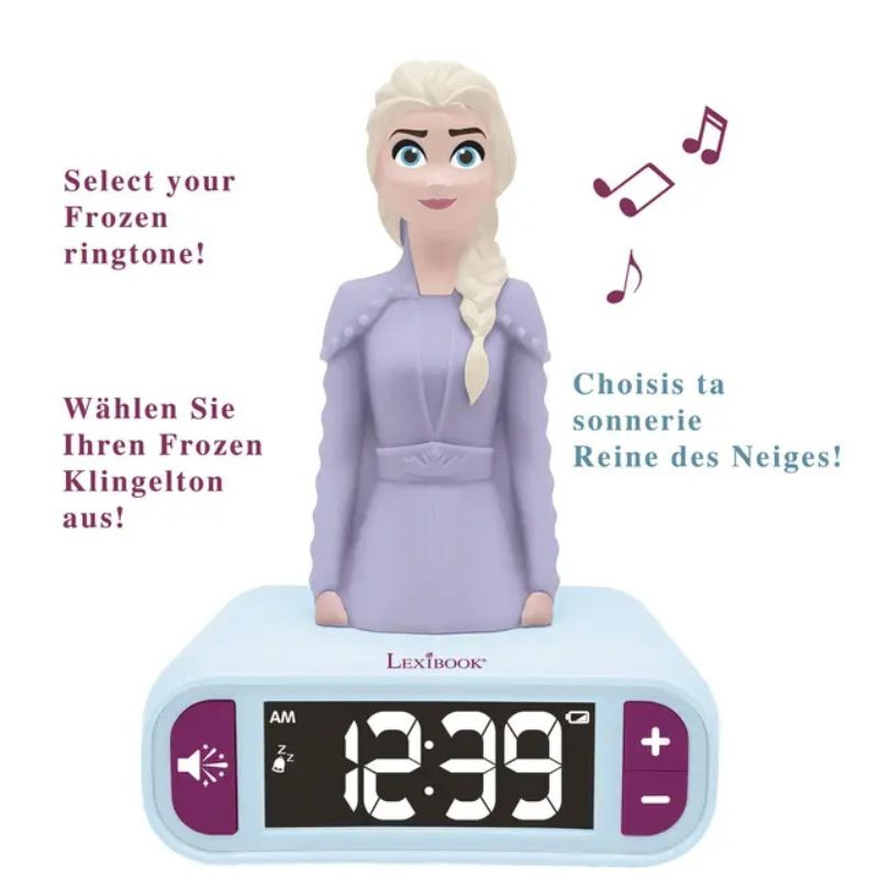Digital alarm clock with night light 3d design frozen elsa and sound effects rl800fz, , medium-null