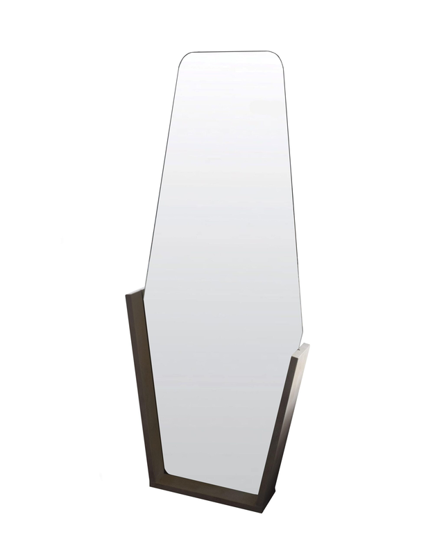 Abstract mirror / without frame / beige marble base, , medium-null